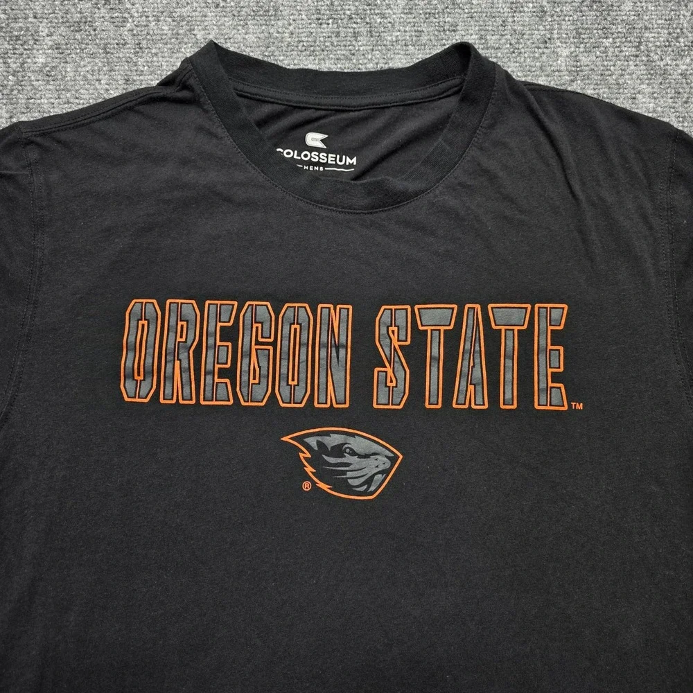 Colosseum Oregon State Beavers Men's Large Black Graphic T-Shirt NCAA‎ Fan Gear